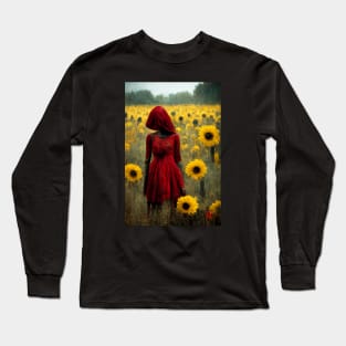 Girl in the Flowers Long Sleeve T-Shirt